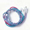 Posh Tech Wrapped Wired In-Ear Headphones with hand-wrapped braided cable in Aqua