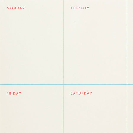 Grid layout with days of the week labels on a plain background