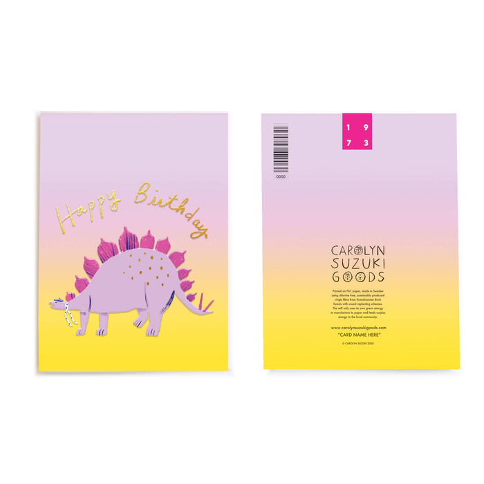 Steggysaurus BirthdayGreeting  Card