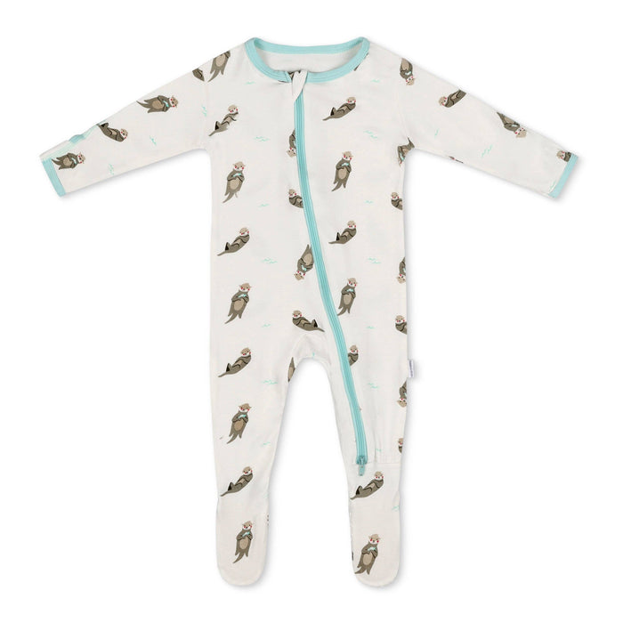 Otter Zippered Footie Pajama