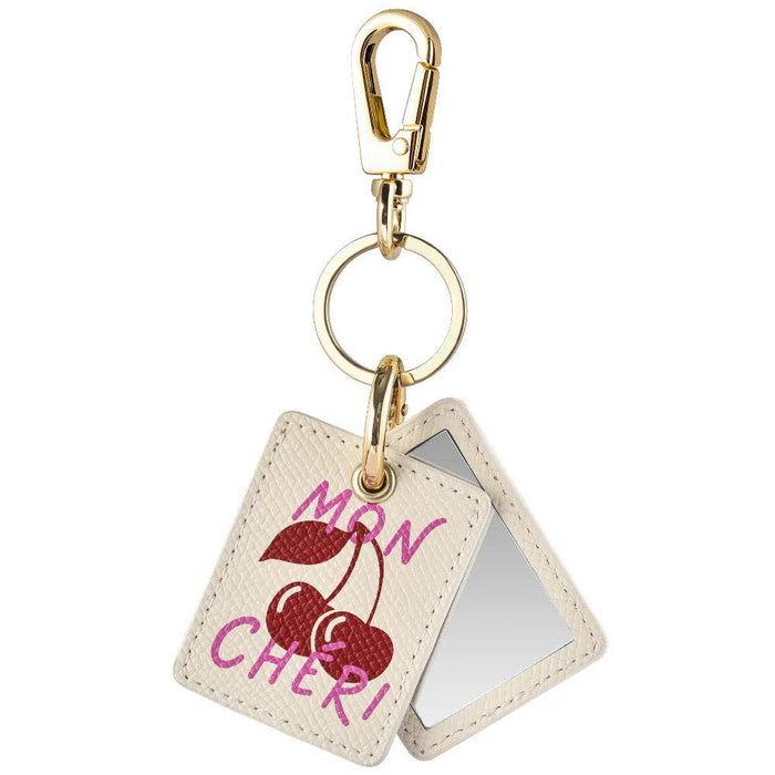 Mirrored Leather Bag Charm for Airtag®