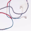 Posh Tech Wrapped Wired In-Ear Headphones with hand-wrapped braided cable in Aqua