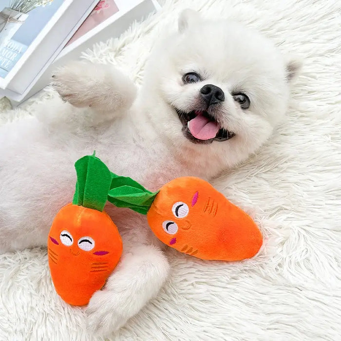 Carrot Squeaky Dog Toy