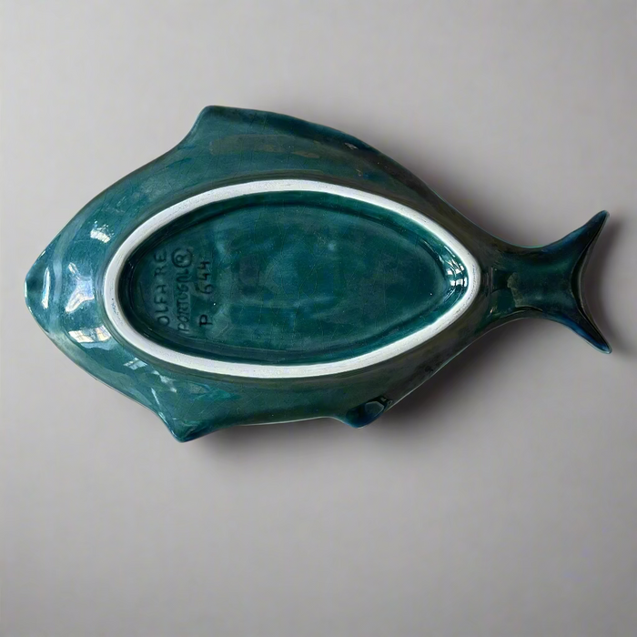Set of Two Vintage Olfaire Fish Plates – Made in Portugal