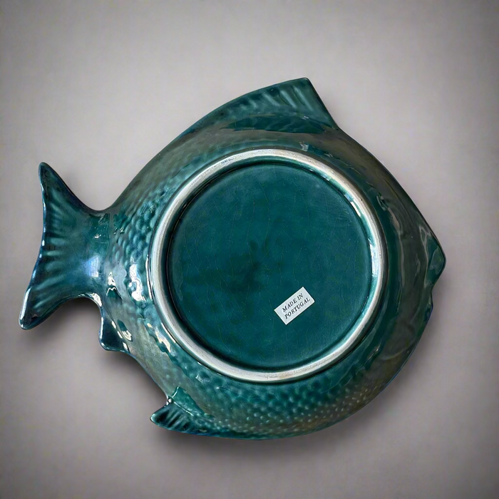 Set of Two Vintage Olfaire Fish Plates – Made in Portugal