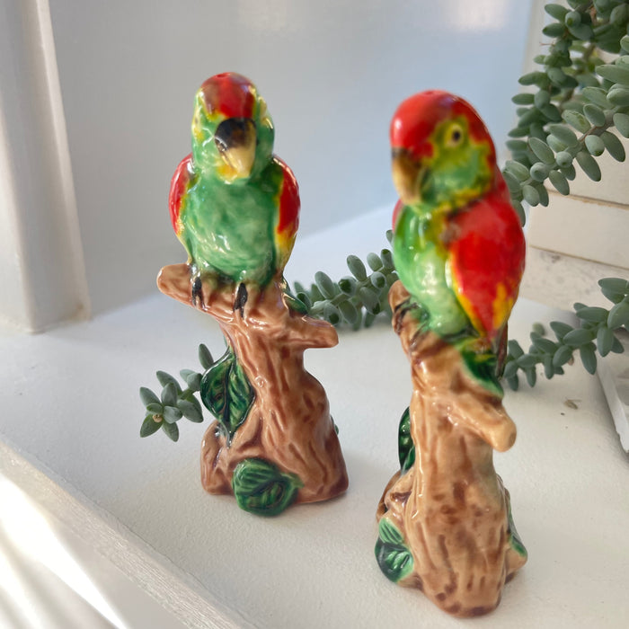 Vintage Parrot Salt & Pepper Shakers