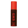 Red and black G.W.S. sun milk bottle on a white background
