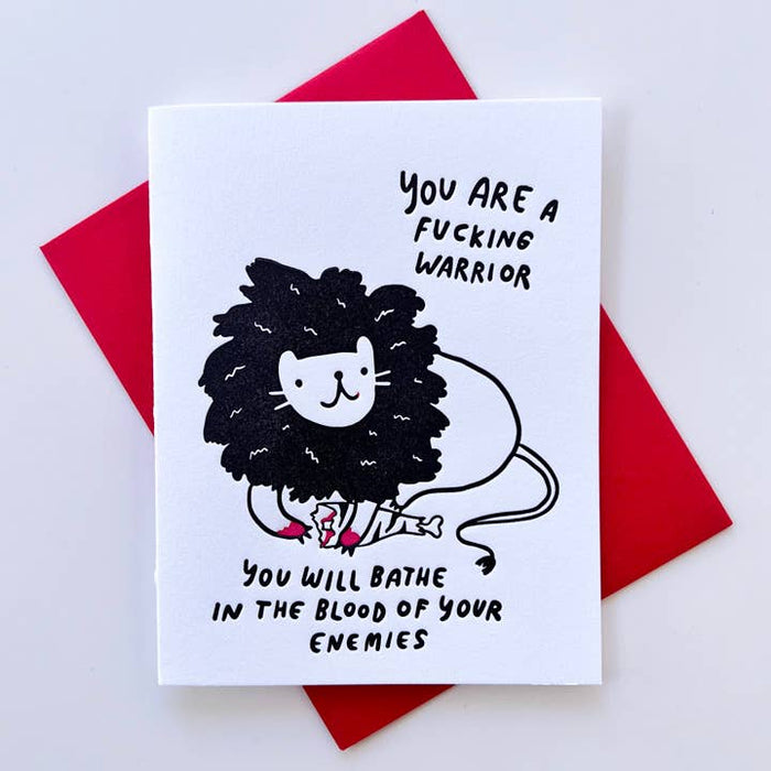 Warrior Encouragement Greeting Card