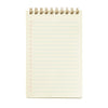 Small notepad with lined pages on a white background