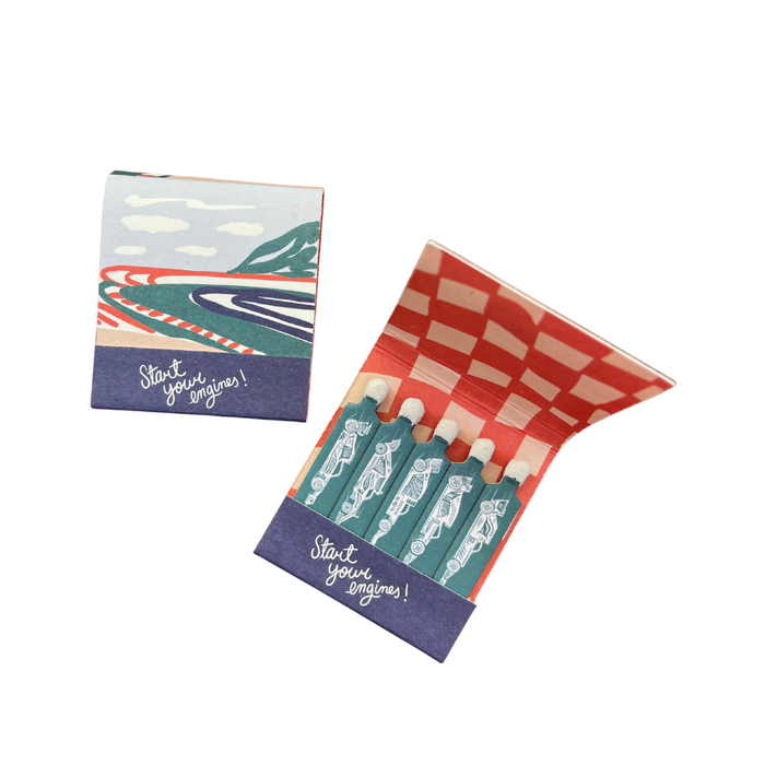 Race Car Printed Matchbook