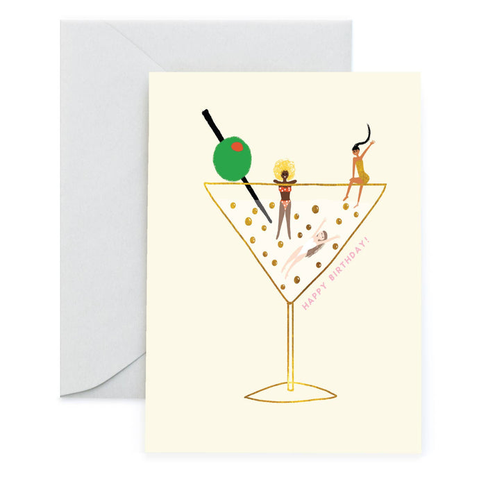 Drinks on Us Birthday Greeting Card