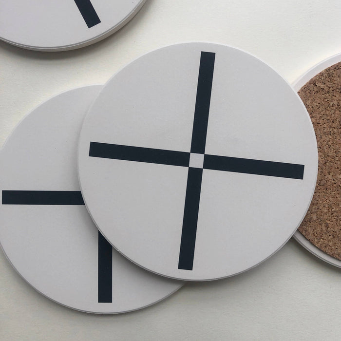 Plus Stone Ceramic Coaster Set