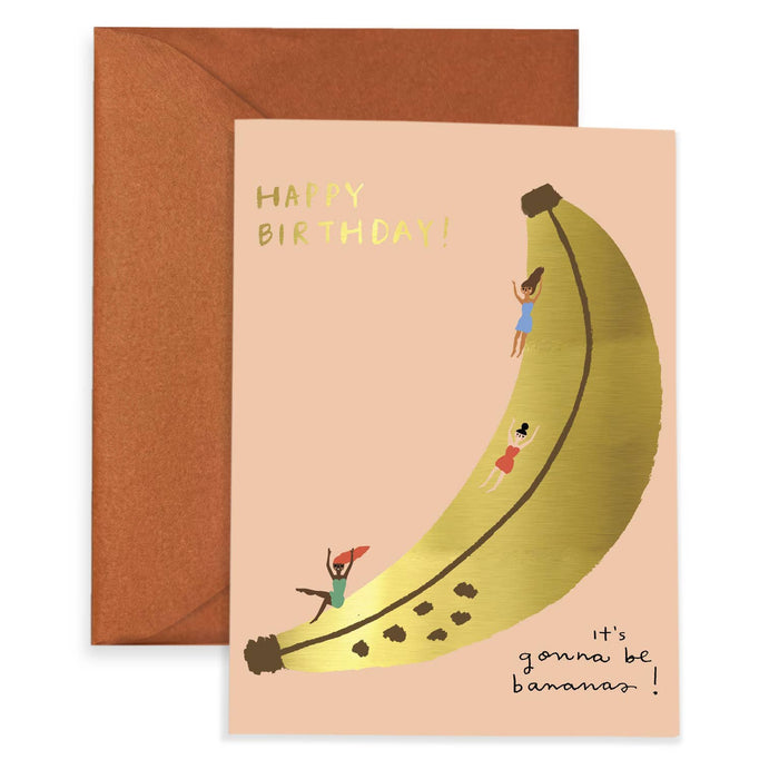 Banana Slide Birthday Greeting Card