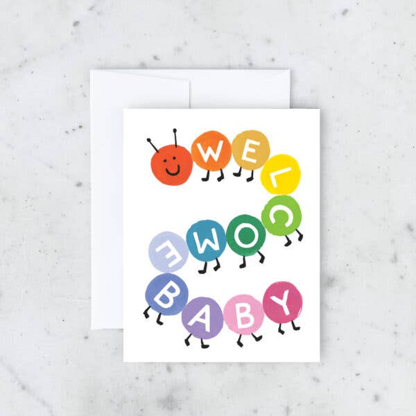 Welcome Baby Caterpillar Card